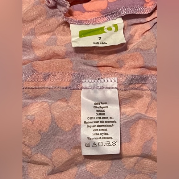 Little girls Sz 7 Floral Flowy Rayon Dress - Picture 5 of 5